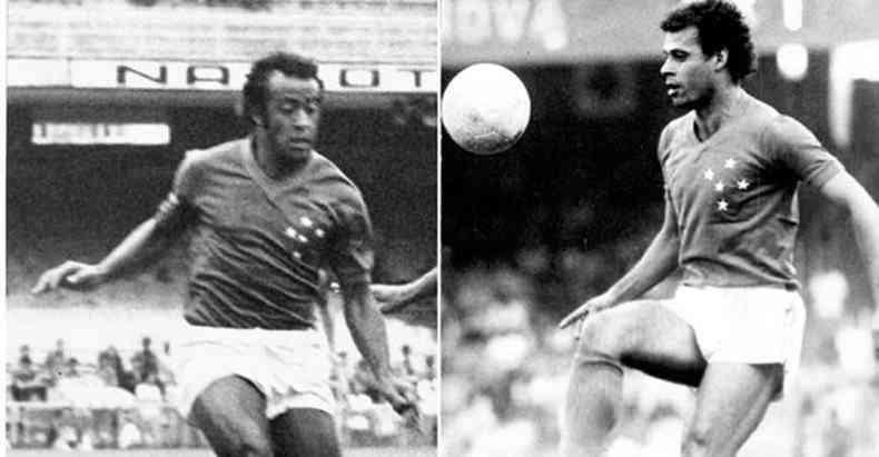 Dirceu Lopes e Joozinho, dois craques da histria cruzeirense que servem de exemplo para a gerao atual de jogadores(foto: Arquivo EM)