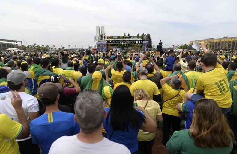 Presidente Jair Bolsonaro em comcio de sete de setembro