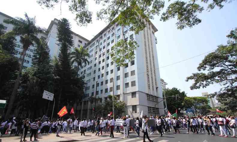 Protesto de enfermeiros em BH