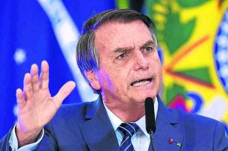 Bolsonaro tem acordo com o presidente do Patriota, Adilson Barroso, mas enfrenta oposio no partido(foto: Evaristo S/AFP)