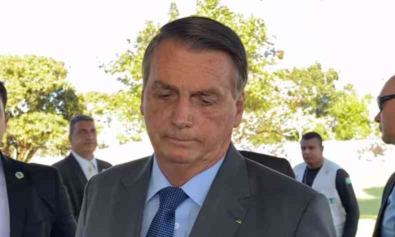 Presidente Jair Bolsonaro (sem partido) no Palcio da Alvorada nesta tera-feira (27/7)(foto: Reproduo/Youtube)
