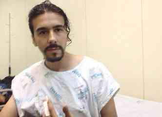 Ruben Lucero teve que passar por uma cirurgia no Hospital Joo XXIII(foto: Leandro Couri/EM/DA Press)