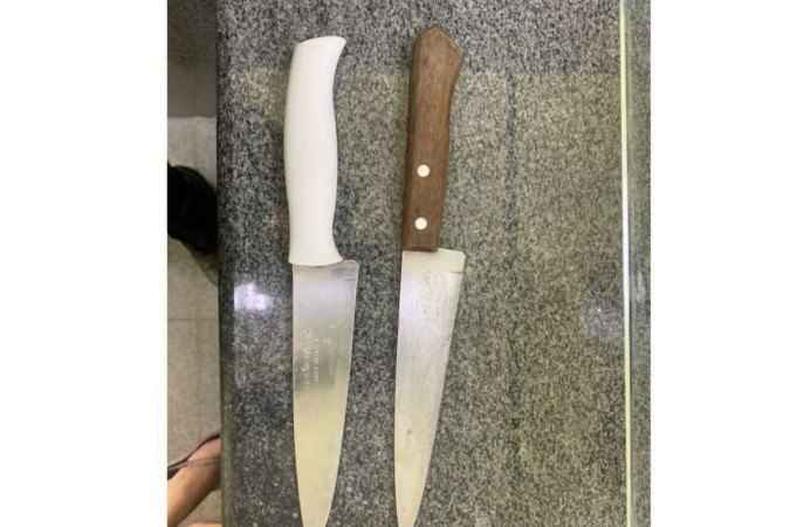 Ex-companheiro agrediu e golpeou a vtima com uma faca 