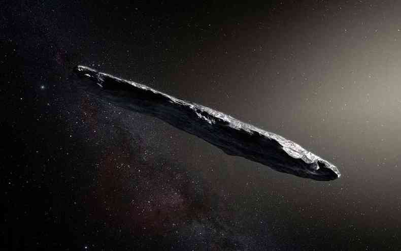 Oumuamua foi detectado em 2017, quando atravessou o sistema solar (foto: ESO / M. Kornmesser)