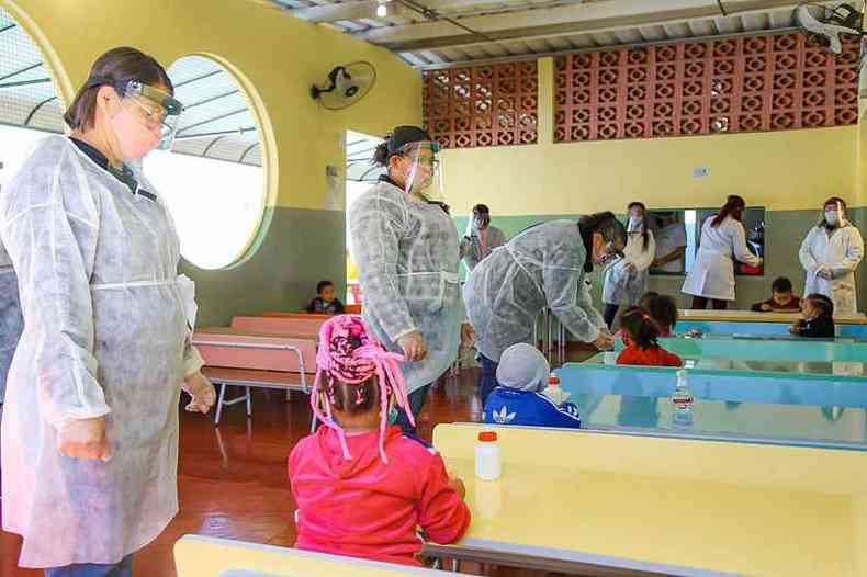 Volta presencial comeou na semana passada e inicia a prxima etapa nesta tera (13/7)(foto: Prefeitura de Ribeiro das Neves/Divulgao)