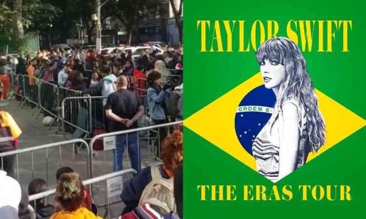 Fila de Taylor Swift no Brasil