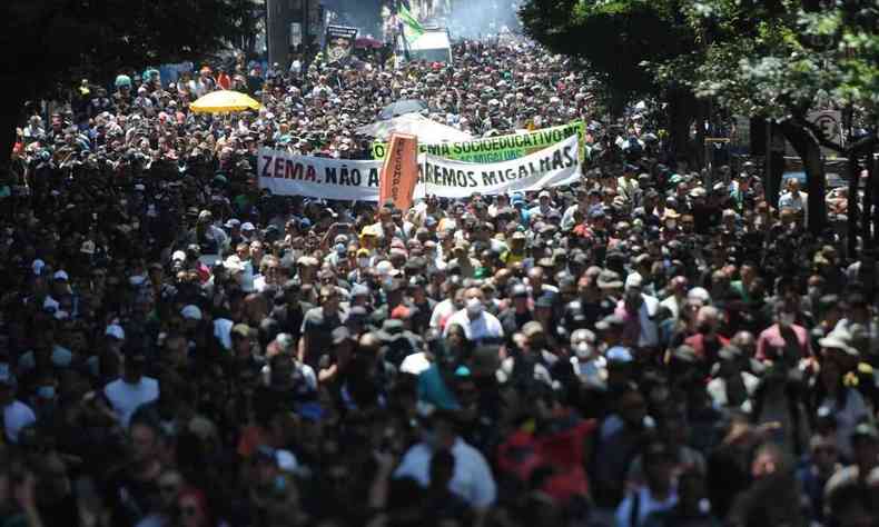 Protesto das polícias cobra de Zema a reposição salarial