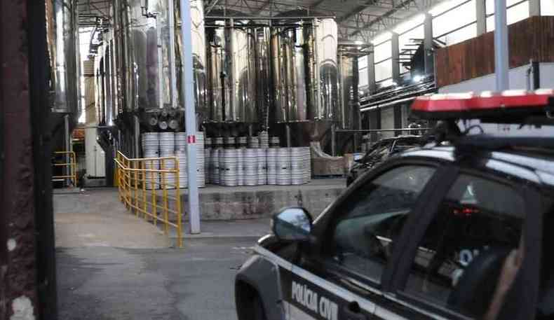 Fbrica da cervejaria, no Bairro Olhos D'gua, na Regio Oeste de BH, foi interditada pelo Ministrio da Agricultura, Pecuria e Abastecimento (Mapa)(foto: Juarez Rodrigues/EM/D.A Press)