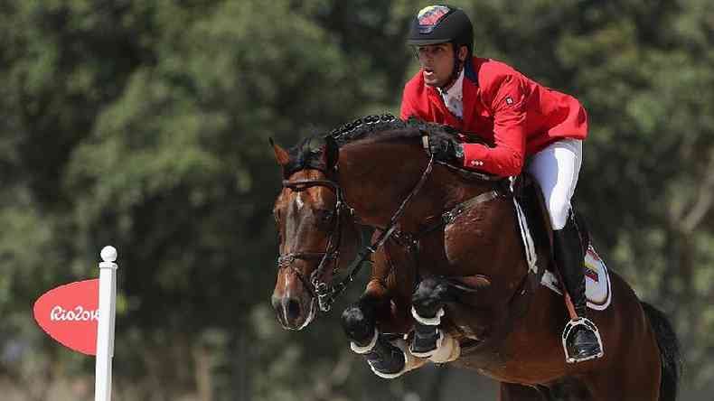 Hardrock Z, um dos cavalos mais valiosos de Andrade e com o qual seu filho Emanuel competiu durante as Olimpadas Rio 2016(foto: Getty Images)