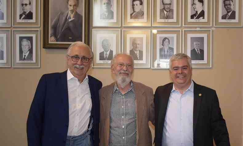 Olavo Romano, Jacyntho Lins Brando e Rogrio Faria Tavares na Academia Mineira de Letras 