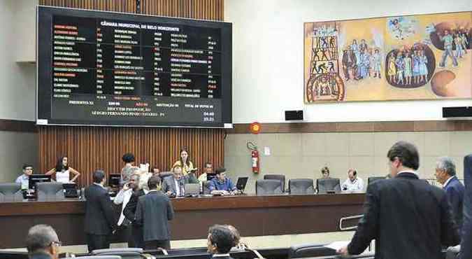 Apesar das votaes de ontem, oposio insiste em obstruir os trabalhos (foto: Matheus Costa/CMBH)