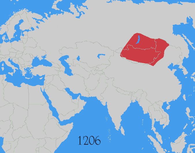 A expanso do Imprio Mongol.(foto: CC BY-SA 3.0)