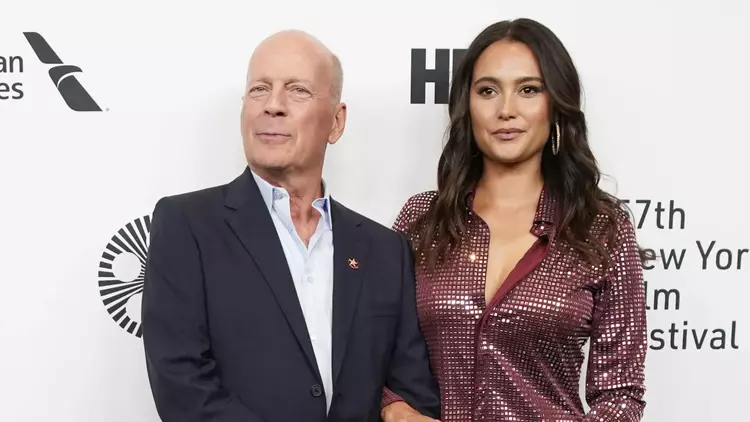 Bruce Willis e Emma Heming Willis em festival em Nova York, em outubro de  2019