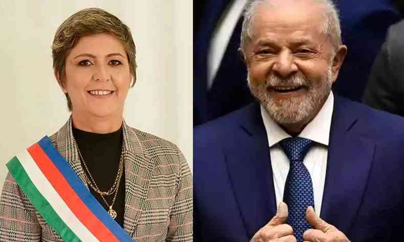 Carmelinda a esquerda e Lula a direita