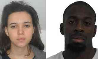 Hayat Boumeddiene e Amedy Coulibaly(foto: PREFECTURE DE POLICE/Divulgao)