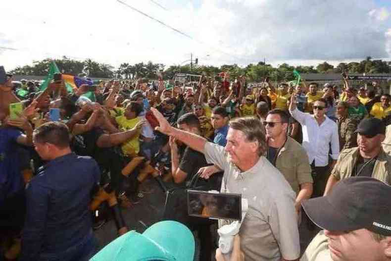 Presidente Jair Bolsonaro chegando na Marcha para Jesus