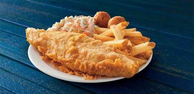 Refei��o da rede Long John Silver's, cont�m 33 gramas de gordura trans(foto: Reprodu��o Internet / www.facebook.com/LongJohnSilvers)