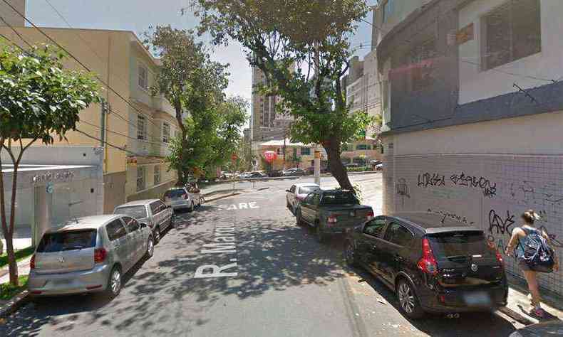 Crime aconteceu no Bairro Santo Antnio, na Regio Centro-Sul de BH(foto: Reproduo da internet/Google Street View)