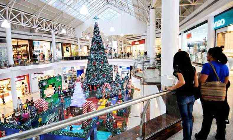Natal impulsionou as vendas em shoppings centers brasileiros em 6% no ano passado, na comparao com o mesmo perodo de 2016, sem considerar a inflao(foto: Leandro Couri/EM/D.A Press)