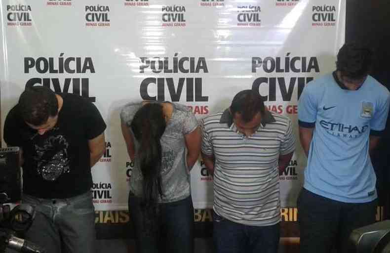 Grupo foi preso durante operao da Polcia Civil nesta quinta-feira(foto: Polcia Civil/Divulgao)