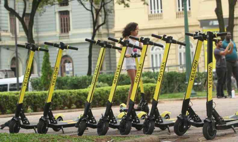 Belo Horizonte ainda no conta com regras para uso das patinetes eltricas(foto: Jair Amaral/EM/D.A Press. )