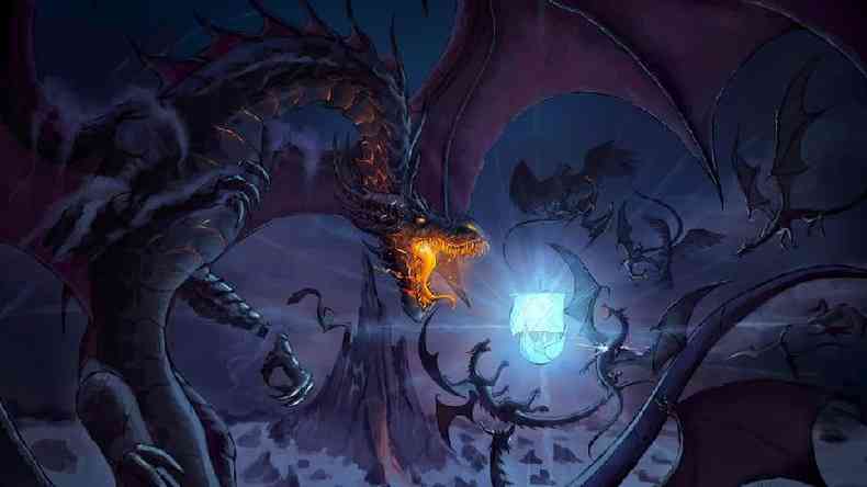 Ilustrao de drago inspirado em Ancalagon, drago do 'Senhor dos Anis'(foto: Igor Soares Silva/Divulgao)