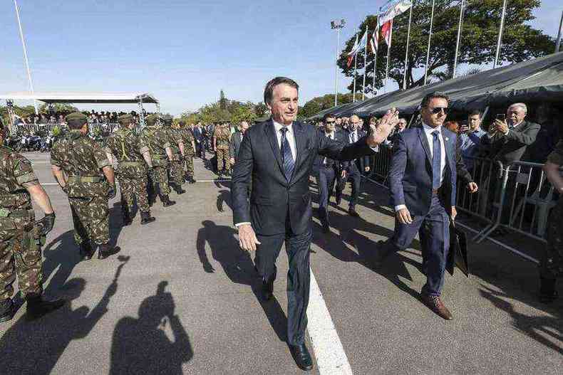 Bolsonaro em visita ao Comando Militar do Sudeste (foto: Marcos Corra/PR)