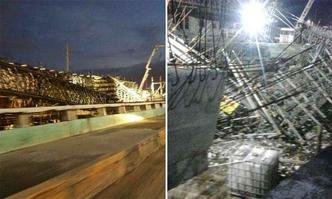 No local, estavam sendo construdos dois viadutos de cerca de 312 metros de extenso (foto: Reproduo/ Twitter Bombeiros do Cear )