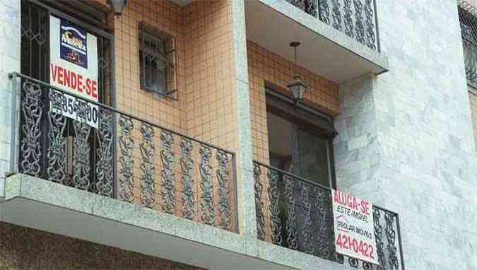 Cada apartamento poder colocar penas duas placas de anncio(foto: Euler Junior/EM/D.A.Press)