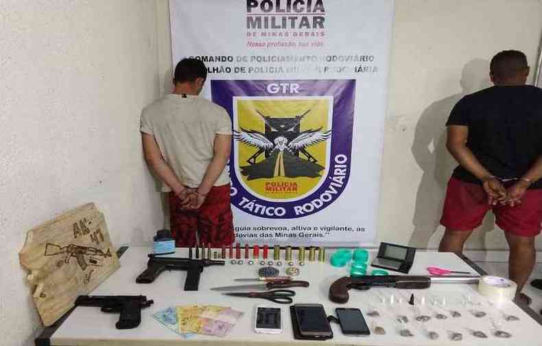 Dois suspeitos foram preso pela Polcia Rodoviria Militar(foto: PMMG/Divulgao)
