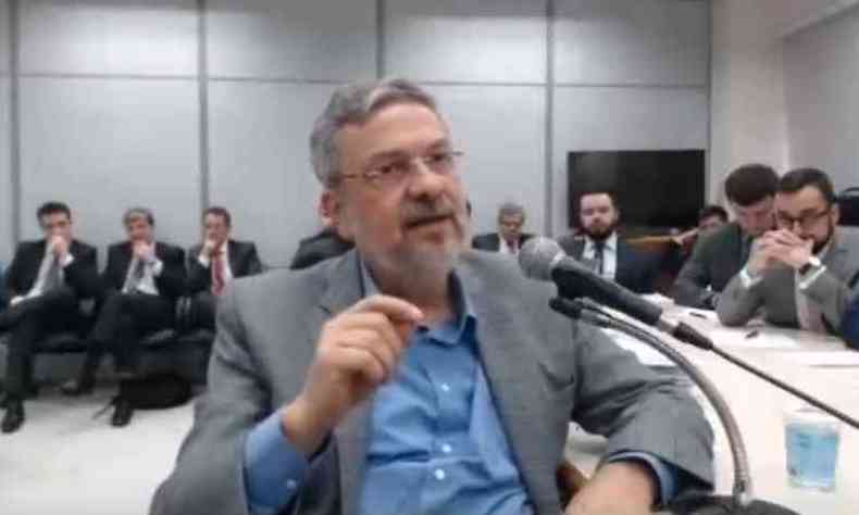 O ex-ministro de Lula e Dilma prestou depoimento ao juiz Srgio Moro no ano passado(foto: Reproduo Youtube)