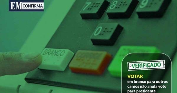 Image accompanying TRE desmente que voto em branco anule todos os votos