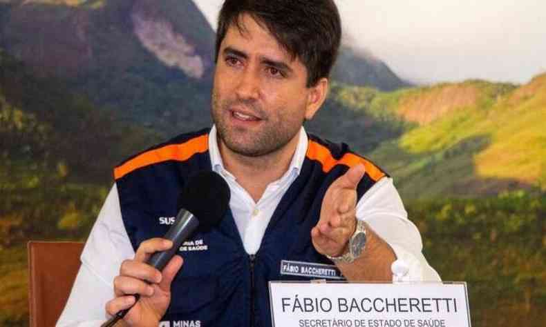 Fábio Baccheretti, secretário de Saúde de MG, concedeu entrevista coletiva para tratar da COVID-19(foto: Fábio Marchetto / SES-MG)