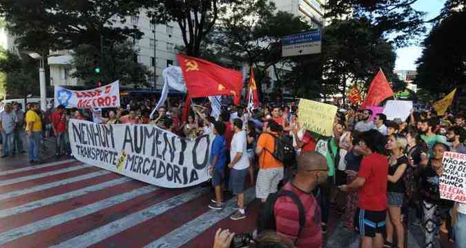 Mesmo com vias interditadas no Centro de BH, no houve tumulto(foto: Tulio Santos/EM/D.A Press)