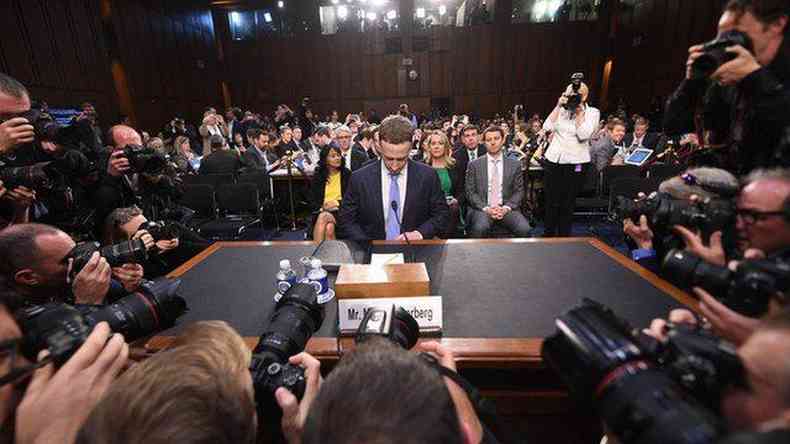Mark Zuckerberg teve de depor no Congresso americano sobre escândalo da Cambridge Analytica(foto: Getty Images)