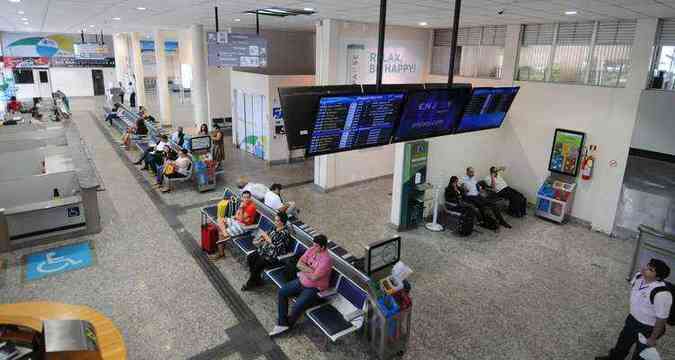 Terminal não tem restrições operacionais e empresas aéreas retomam operações. Gol quer 36 voos(foto: Euler Junior/EM/D.A Press)