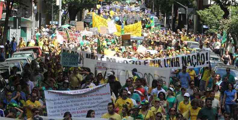 Manifestaes esto marcadas pelo Brasil e no exterior. Em Belo Horizonte, concentrao ser s 10h, na Praa da Liberdade(foto: Sidney Lopes/EM/D.A Press)