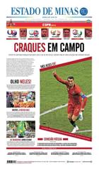 Confira a Capa do Jornal Estado de Minas do dia 16/06/2018
