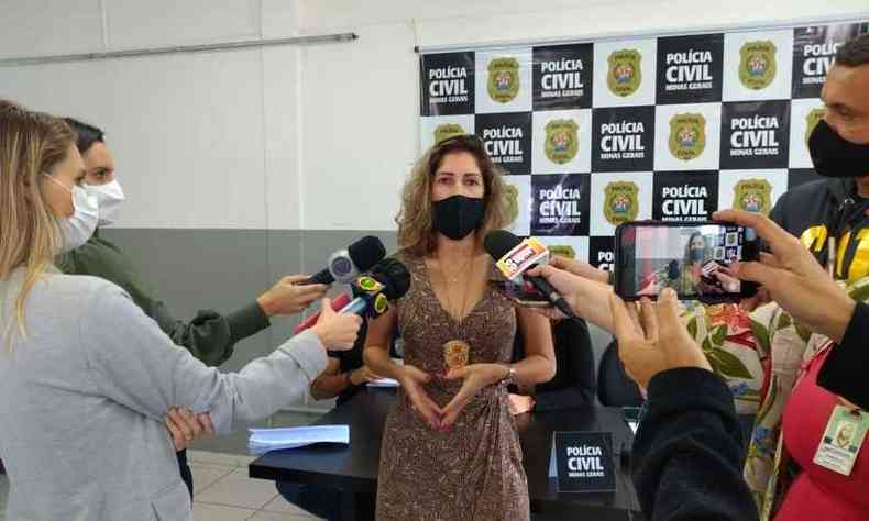 Adriana das Neves Rosa, delegada responsvel pela investigao do caso(foto: Divulgao/ Polcia Civil )