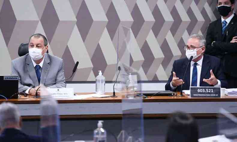 Omar Aziz, presidente da CPI da COVID, e Renan Calheiros, relator
