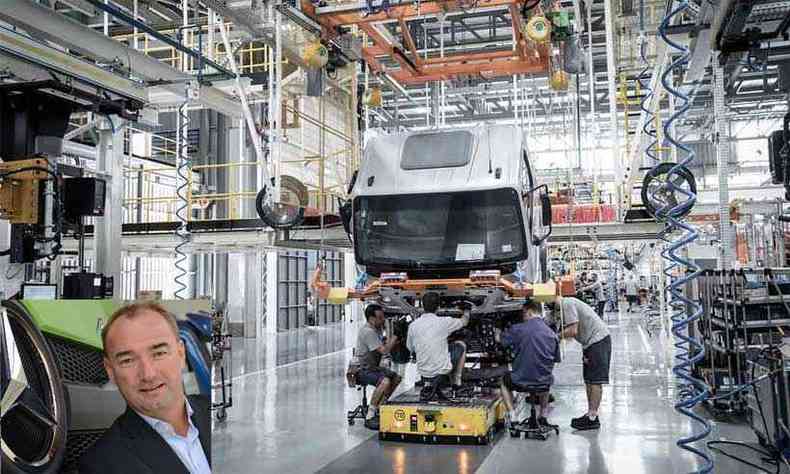 A Mercedes anunciou a contratao de 600 funcionrios para a fbrica de So Bernardo do Campo, no ABC paulista. O presidente da empresa, Philipp Schiemer, admite que est animado(foto: MALAGRINE/Divulgao )