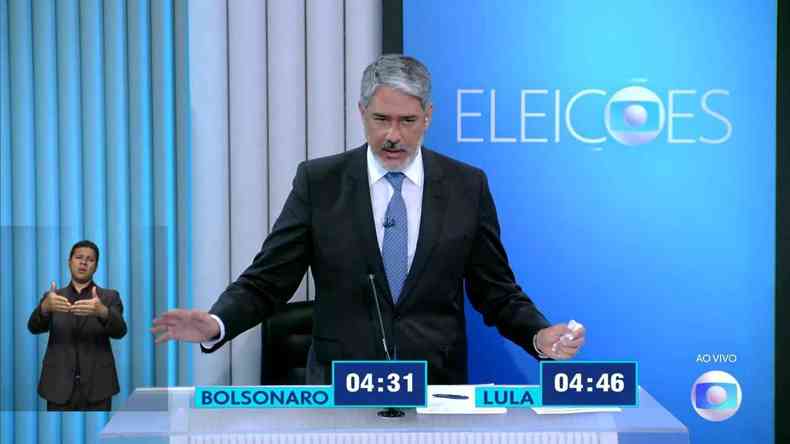 William Bonner durante debate presidencial da TV Globo, na noite desta sexta-feira