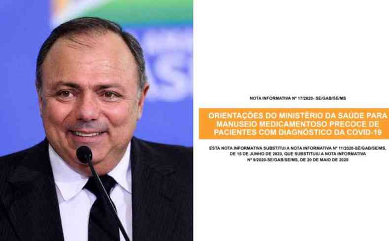 Nota de julho de 2020 do Ministrio inclui a cloroquina entre medicamentos contra COVID(foto: Agncia Brasil/Reproduo Ministrio da Sade/Reproduo)