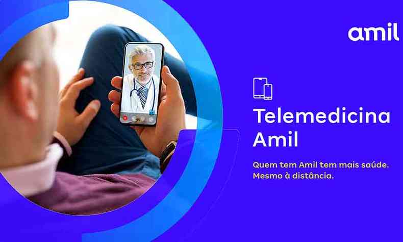 O programa de telemedicina estabelece contato do paciente com a equipe mdica por telefone ou vdeo(foto: Fotos: Amil/Divulgao)