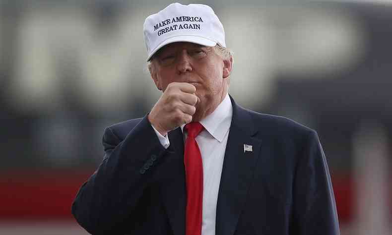 Candidato presidencial republicano Donald Trump durante campanha em Lakeland, Flrida(foto: JOE RAEDLE/ AFP)