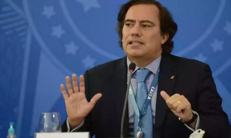Questionado sobre fraudes como recebimento dos R$ 600 por foragidos da Justiça, Pedro Guimarães isentou a Caixa de responsabilidade(foto: Marcello Casal Jr/Agência Brasil) Questionado sobre fraudes como recebimento dos R$ 600 por foragidos da Justiça, Pedro Guimarães isentou a Caixa de responsabilidade(foto: Marcello Casal Jr/Agência Brasil)