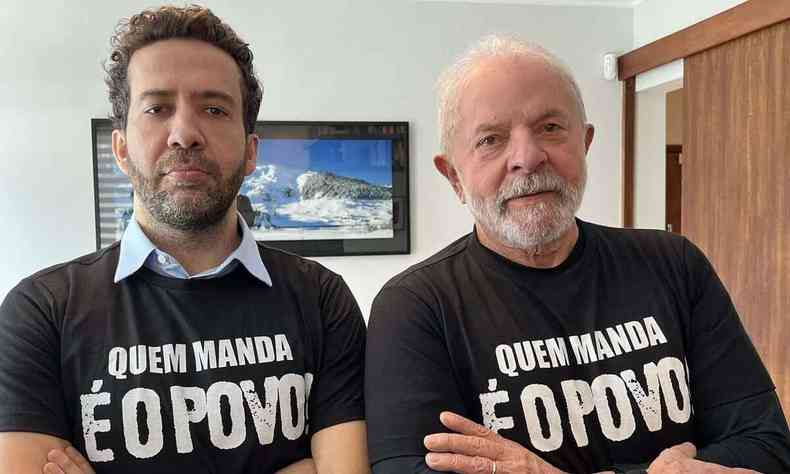 Andr Janones, deputado mineiro, e o ex-presidente Luiz Incio Lula da Silva