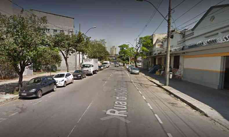 Rua dos Goitacazes, na altura do Bairro Barro Preto, onde o furto e a priso aconteceram, segundo a PM