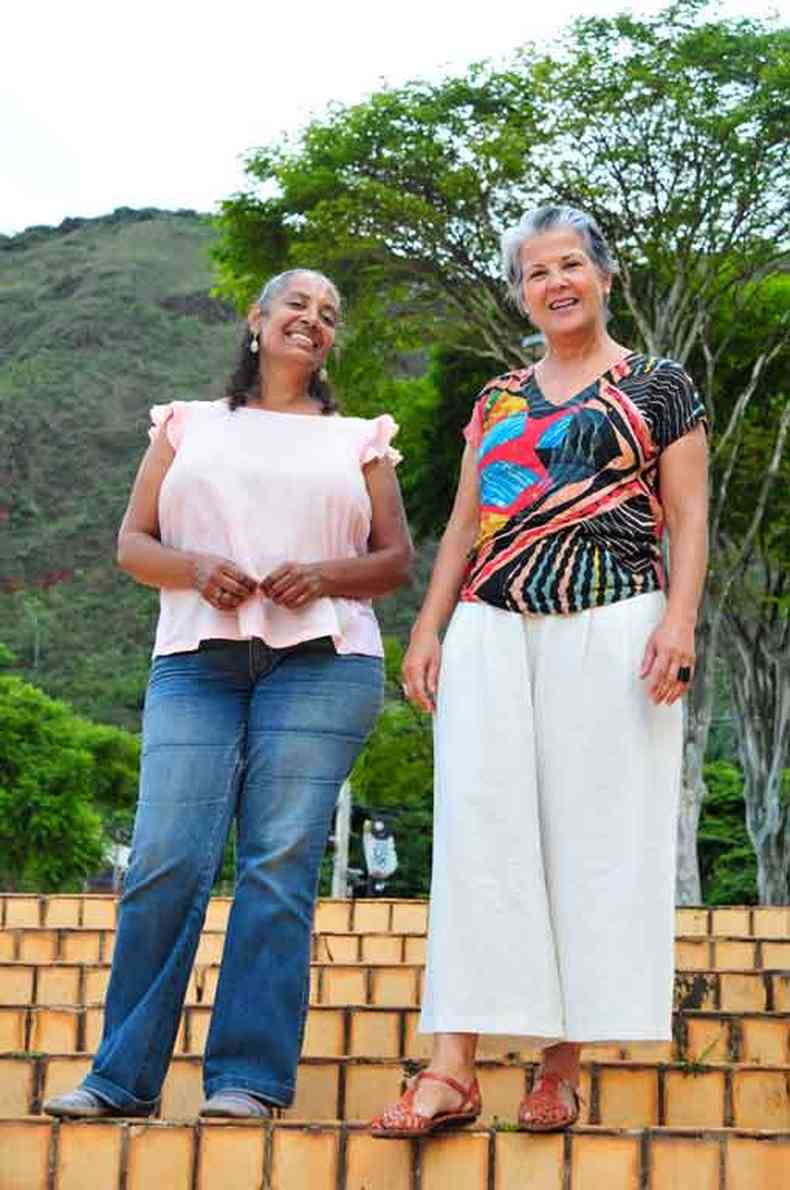 Ana Beatriz e Ccera Maia se uniram para divulgar o Conexo Gaia, local em que pretendem viver j a partir de 2022 (foto: Ramon Lisboa/EM/D.A Press )
