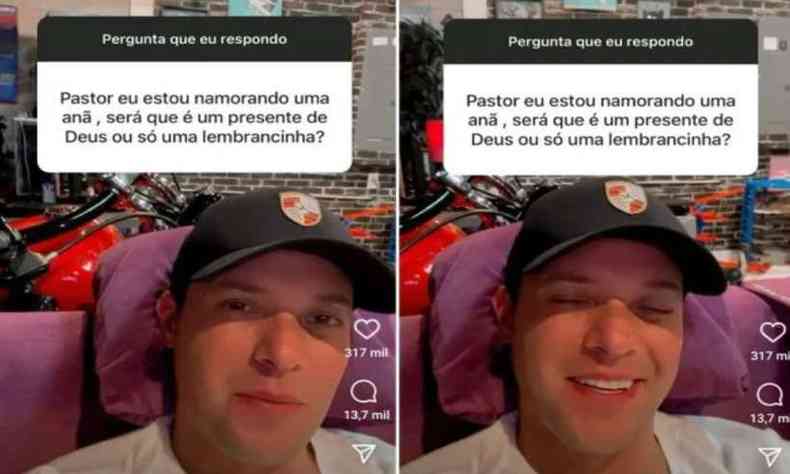 Andr Valado estava respondendo mensagens de seguidores quando se envolveu na polmica (foto: Reproduo/Redes sociais)